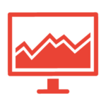 Reporting-gred Reporting icon - red
