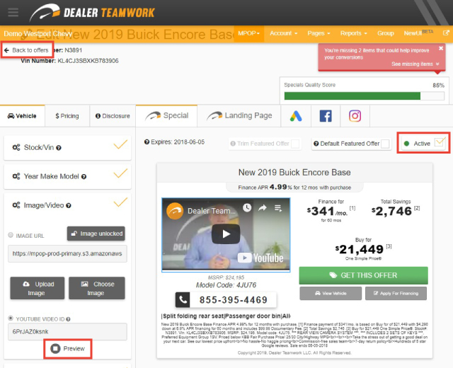 Activate & Publish the MPOP Offer