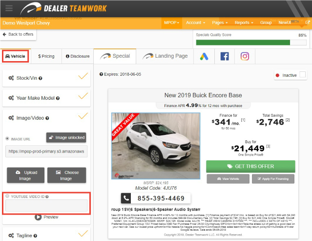 Navigate to edit image/video on MPOP offer