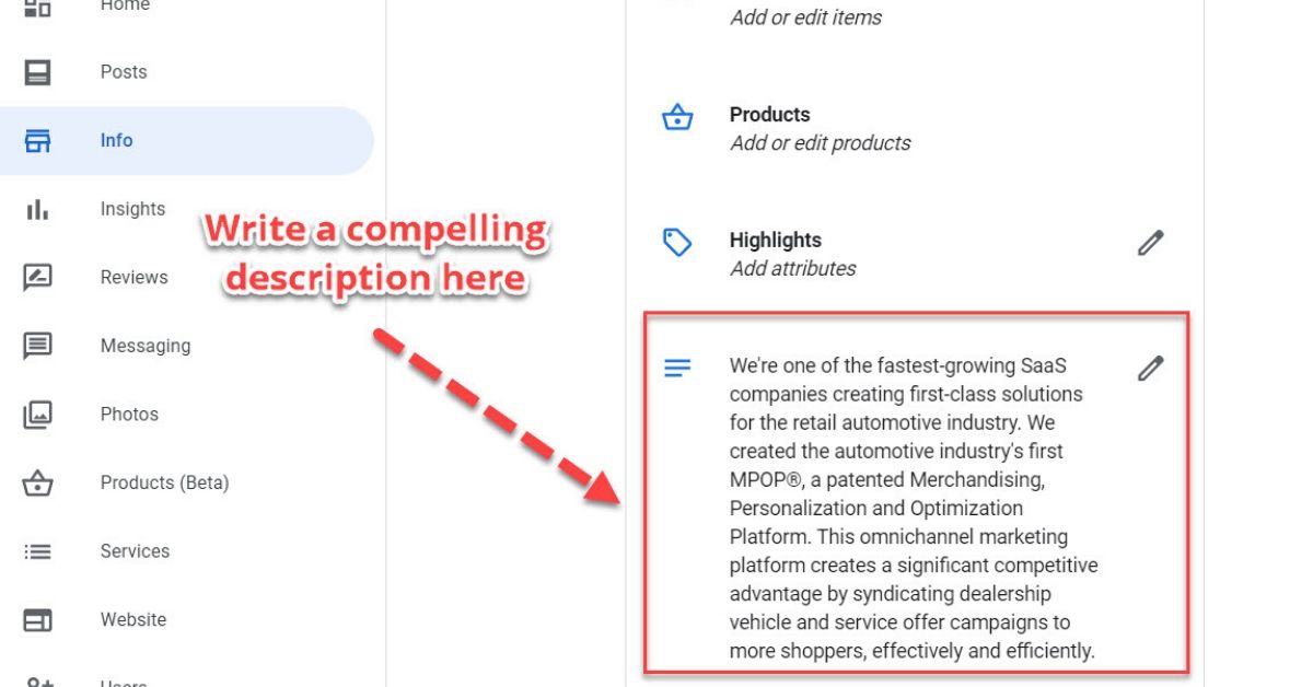 GMB Description - Dealer Teamwork