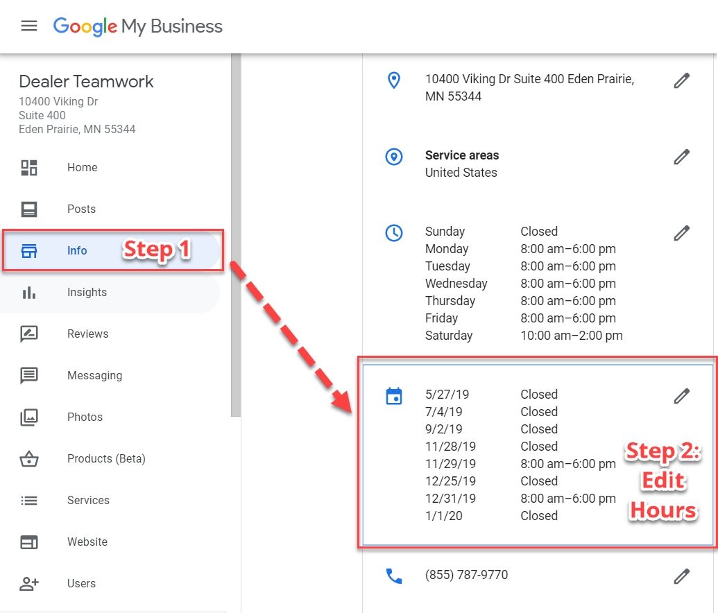 Holiday Hours - Dealer Teamwork