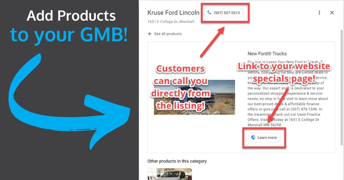 How to Add Products & Services - GMB - 1200x628 OG Image - Dealer Teamwork