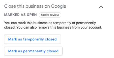 2020.03.25 Mark business as temporary closed in GMB