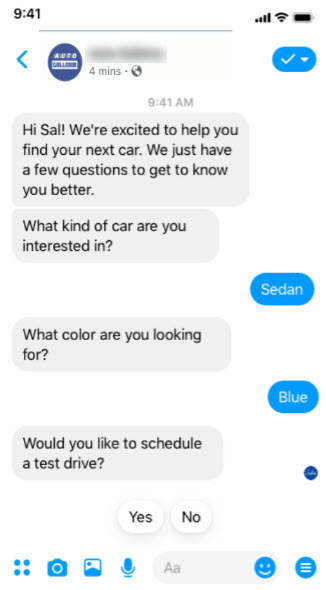 2020.03.31 Messenger example - blur - dealerteamwork