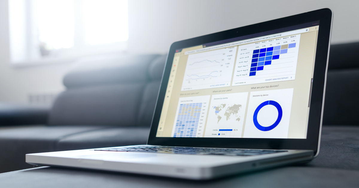 Google Analytics Reports on a Laptop