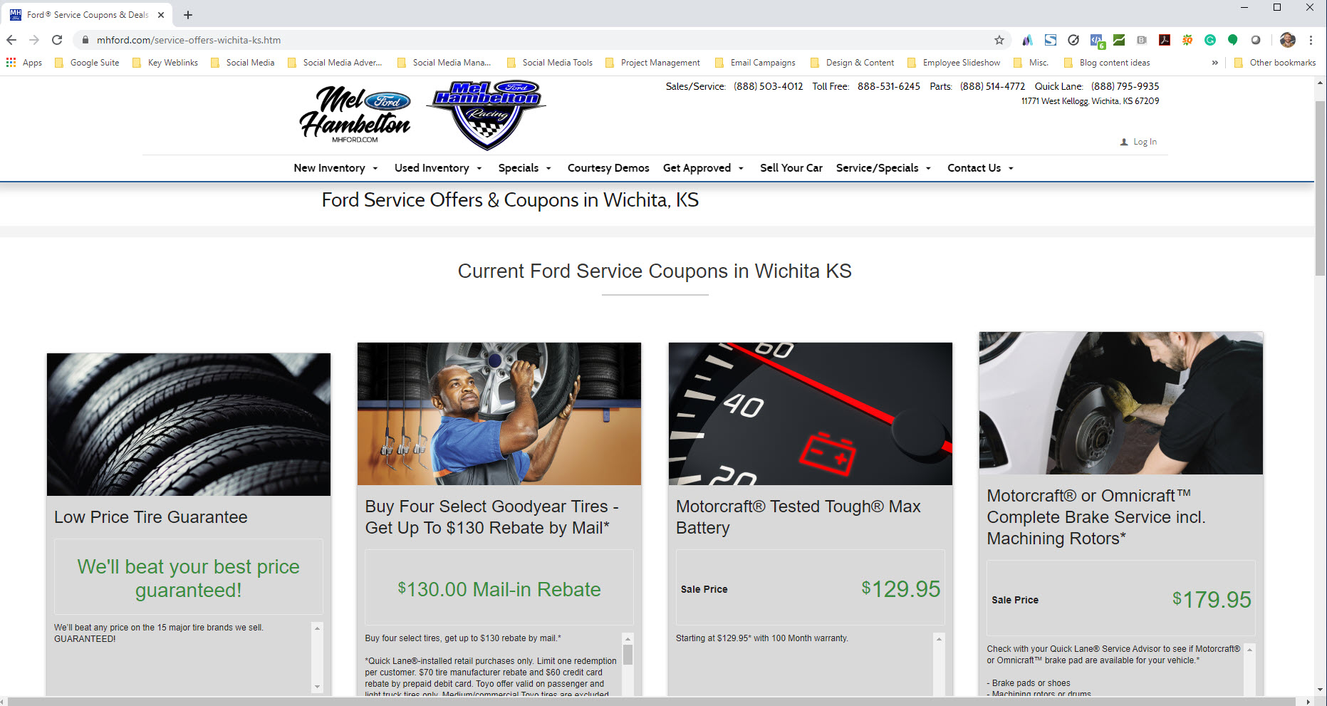 Example of a Dynamic Service Landing Page
