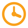 clock-orange orange clock icon