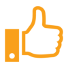 Thumbs-Up-orange Orange thumbs up icon