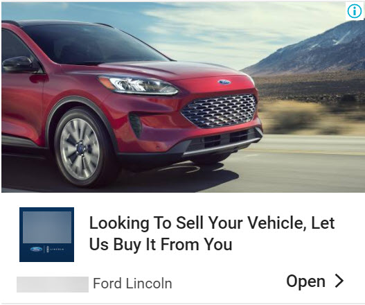 Buyback Display ad example.
