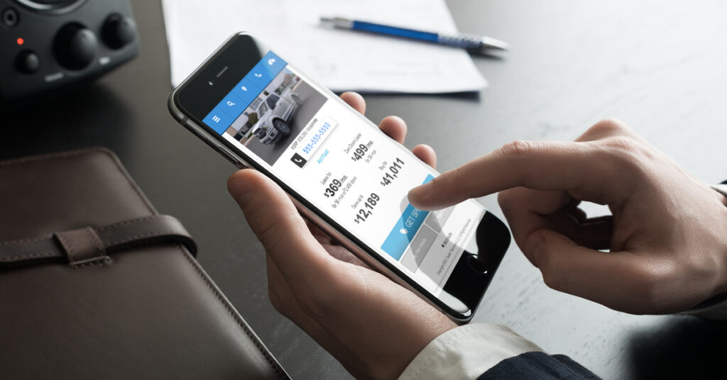 210806.1---Dealer-Teamwork-Ford-Marketing-LIFESTYLE-Image---1200x628 Person clicking a button to "get this special" on a Ford dealer's website