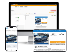 Social Media_Device Group_Honda (1) Honda dealership GBP with laptop LSEO Analytics on a table in the background